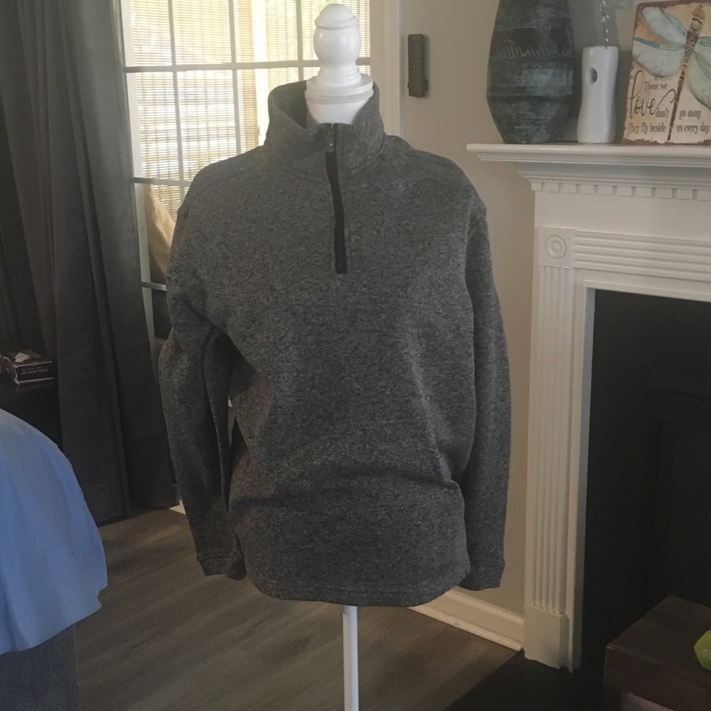 Haggar Men's Charcoal Gray Quarter-Zip Pullover Sweater